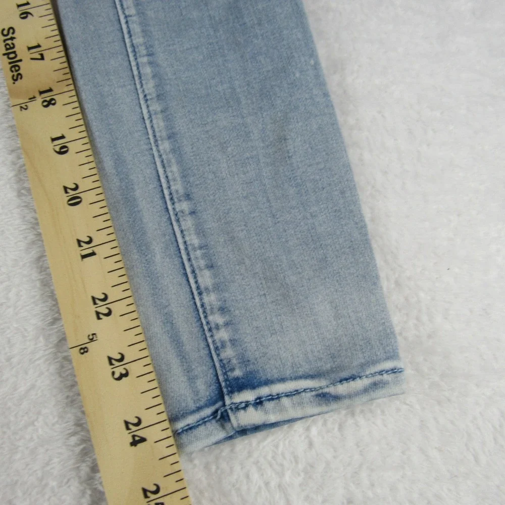 Abercrombie & Fitch Skinny Jeans Women 24 Light Blue Low Rise Stretch